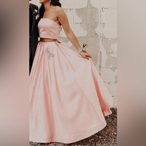 Sherri Hill Blush Pink Two-Piece Gown/Dress